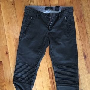 Black moto pants